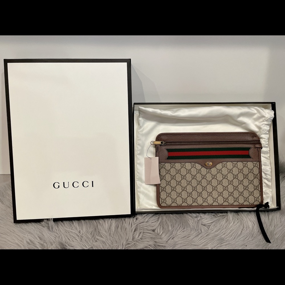 Gucci Unisex Ophidia GG Supreme Clutch 597619 - Picture 6 of 11